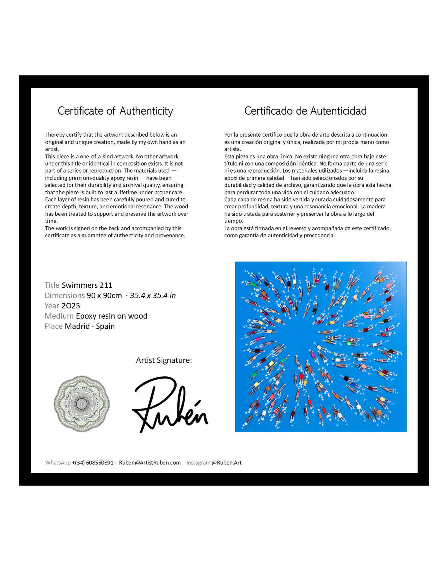 RUBEN ARTIST - Swimmers 211 - Swimmers RUBEN ARTIST - Swimmers 211 - Swimmers