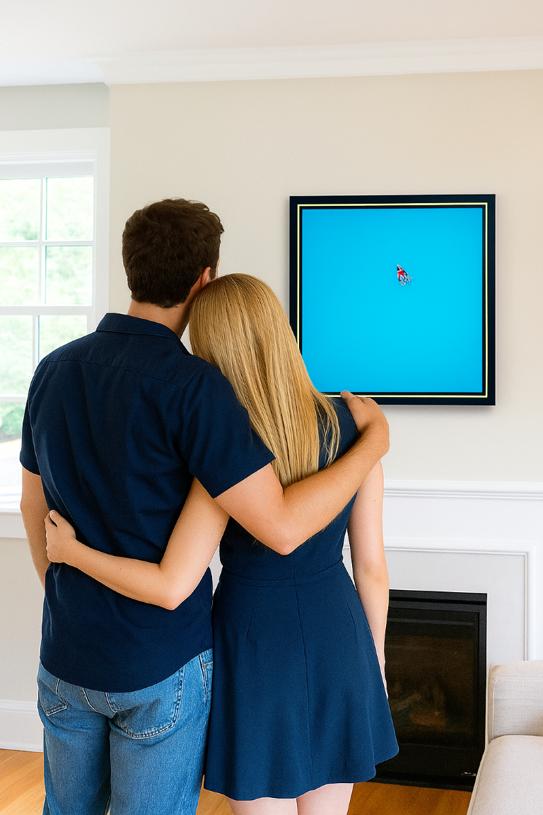 RUBEN ARTIST - Swimmers 149 - Swimmers Modern Blue Art Ocean Swimmer Painting new york Mediana RUBEN ARTIST - Swimmers 149 - Swimmers Modern Blue Art Ocean Swimmer Painting new york Mediana