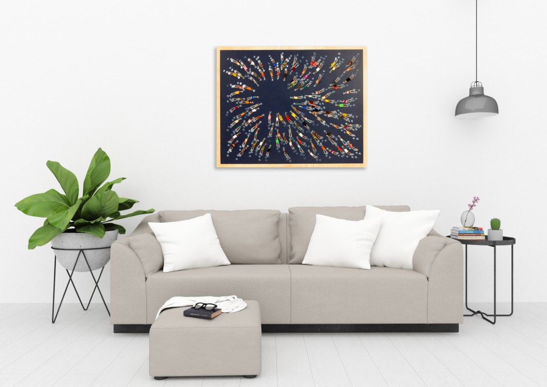 RUBEN ARTIST - Swimmers 596 - Swimmers Colorful Swim Crowd Spiraling into Unity Today Mediana RUBEN ARTIST - Swimmers 596 - Swimmers Colorful Swim Crowd Spiraling into Unity Today Mediana