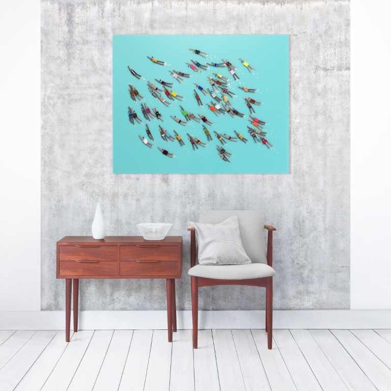 RUBEN ARTIST - Swimmers 174 - Swimmers Aquatic Symphony of colorful souls expressing joy in Contemporary Coastal Art Movement Mediana RUBEN ARTIST - Swimmers 174 - Swimmers Aquatic Symphony of colorful souls expressing joy in Contemporary Coastal Art Movement Mediana