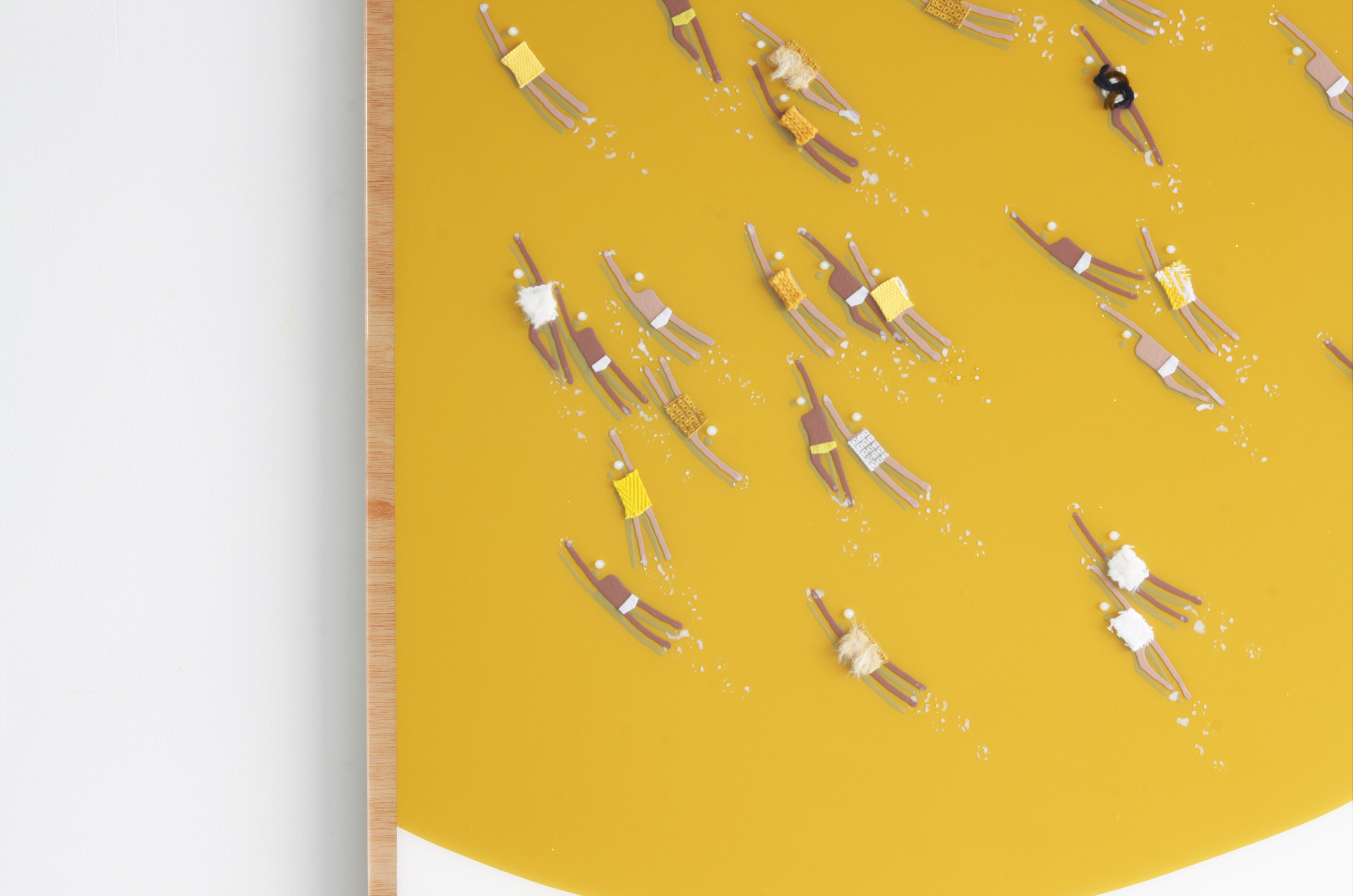 RUBEN ARTIST - Swimmers 113 - Swimmers Plage de Moutarde Bright Sea of Mustard Light Frame RUBEN ARTIST - Swimmers 113 - Swimmers Plage de Moutarde Bright Sea of Mustard Light Frame