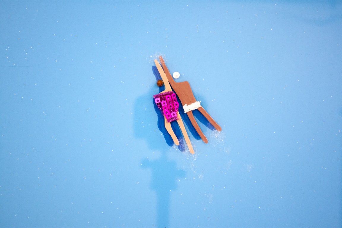 RUBEN ARTIST - Swimmers 149 - Swimmers Contemporary Swimmer Art Ocean Horizon Painting Mediana RUBEN ARTIST - Swimmers 149 - Swimmers Contemporary Swimmer Art Ocean Horizon Painting Mediana