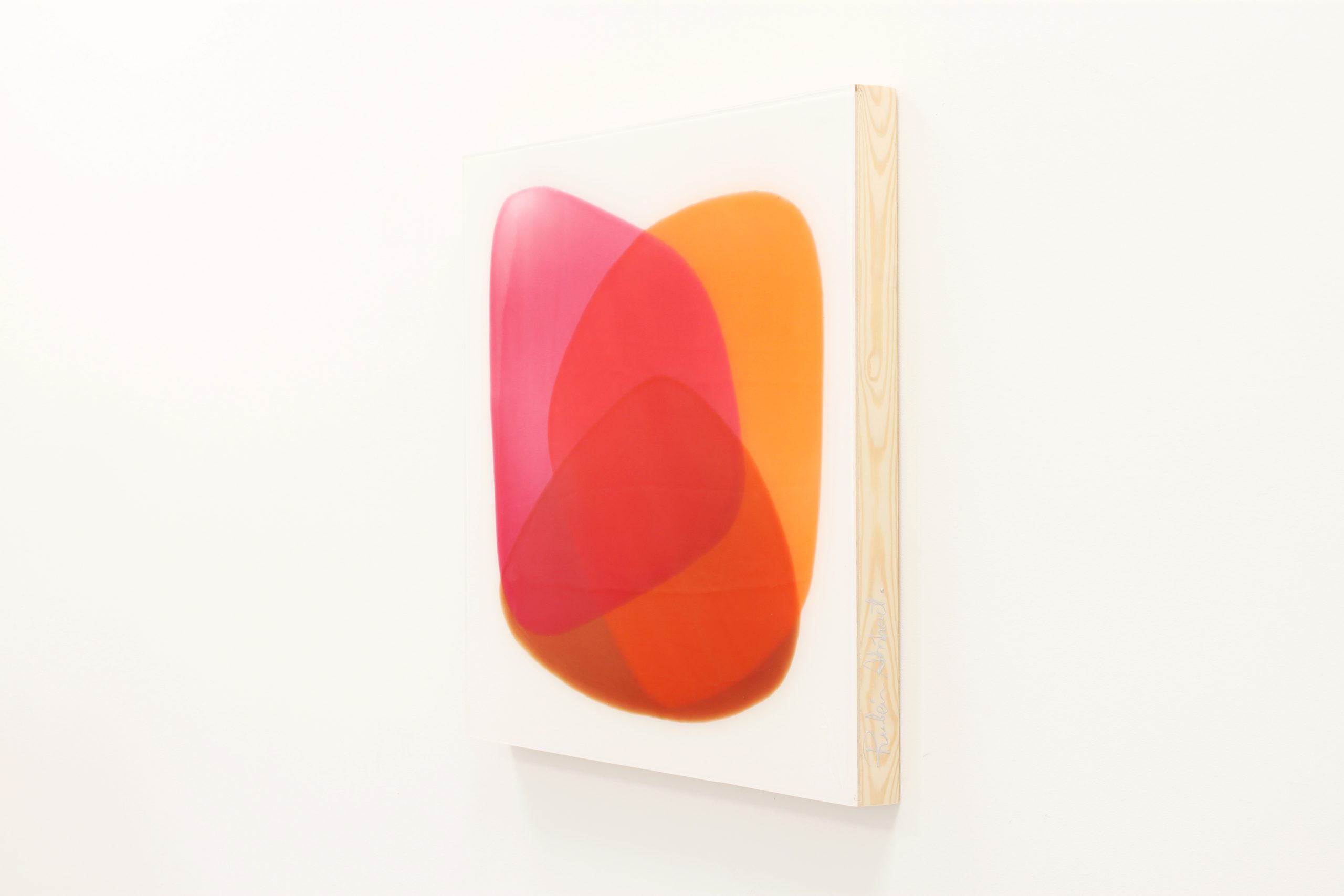 RUBEN ARTIST - Underwater 5083 - underwater handcrafted layered red orange wall piece RUBEN ARTIST - Underwater 5083 - underwater handcrafted layered red orange wall piece