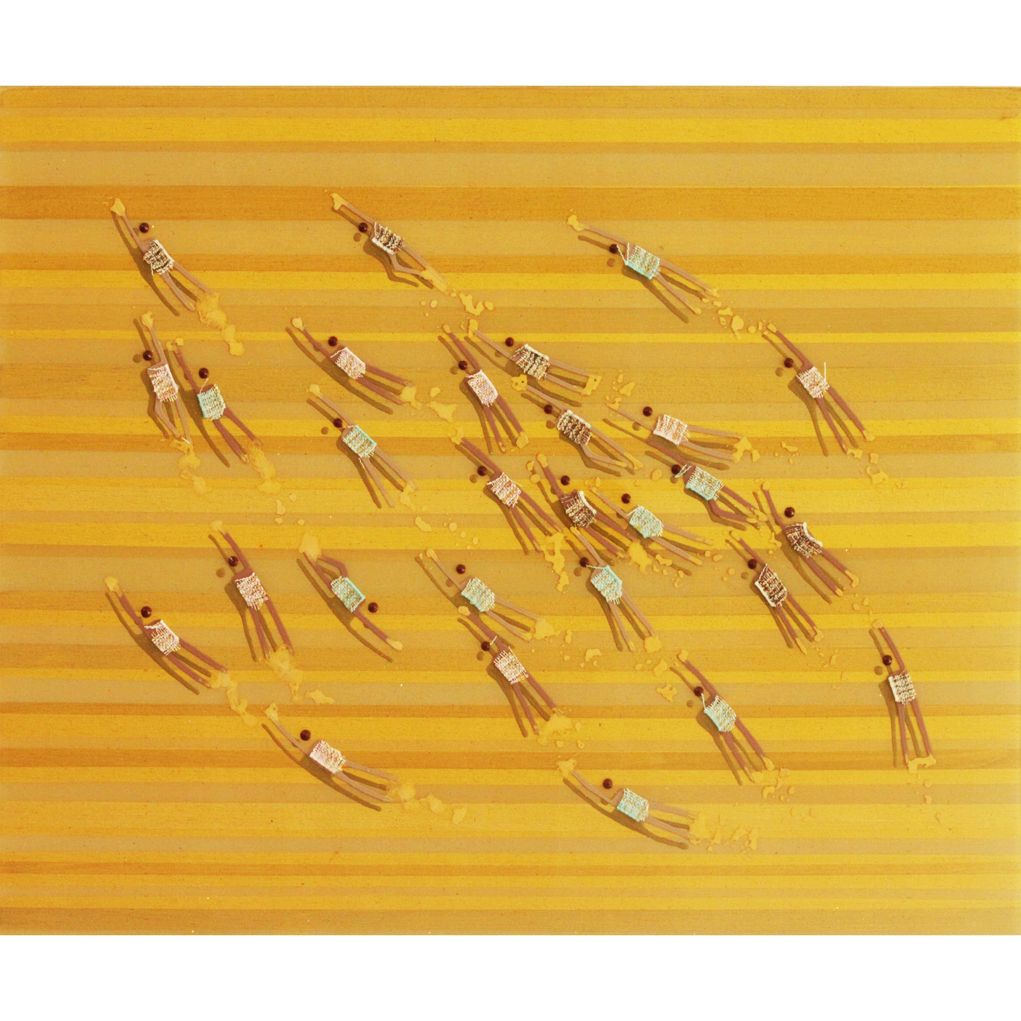 RUBEN ARTIST - Swimmers 552 - Swimmers Golden Coral Reef Flow Sunlit Current Abstract Swimmers