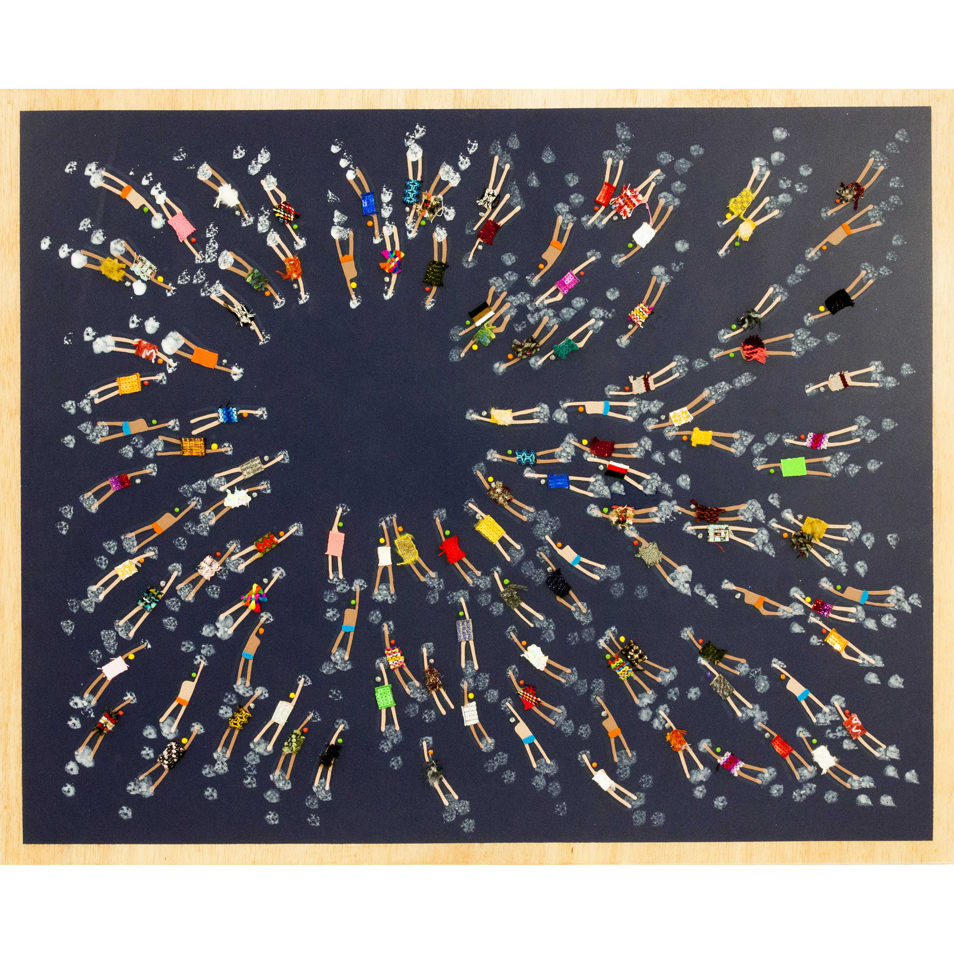 RUBEN ARTIST - Swimmers 596 - Swimmers Open Water Embrace Gathering at the Center