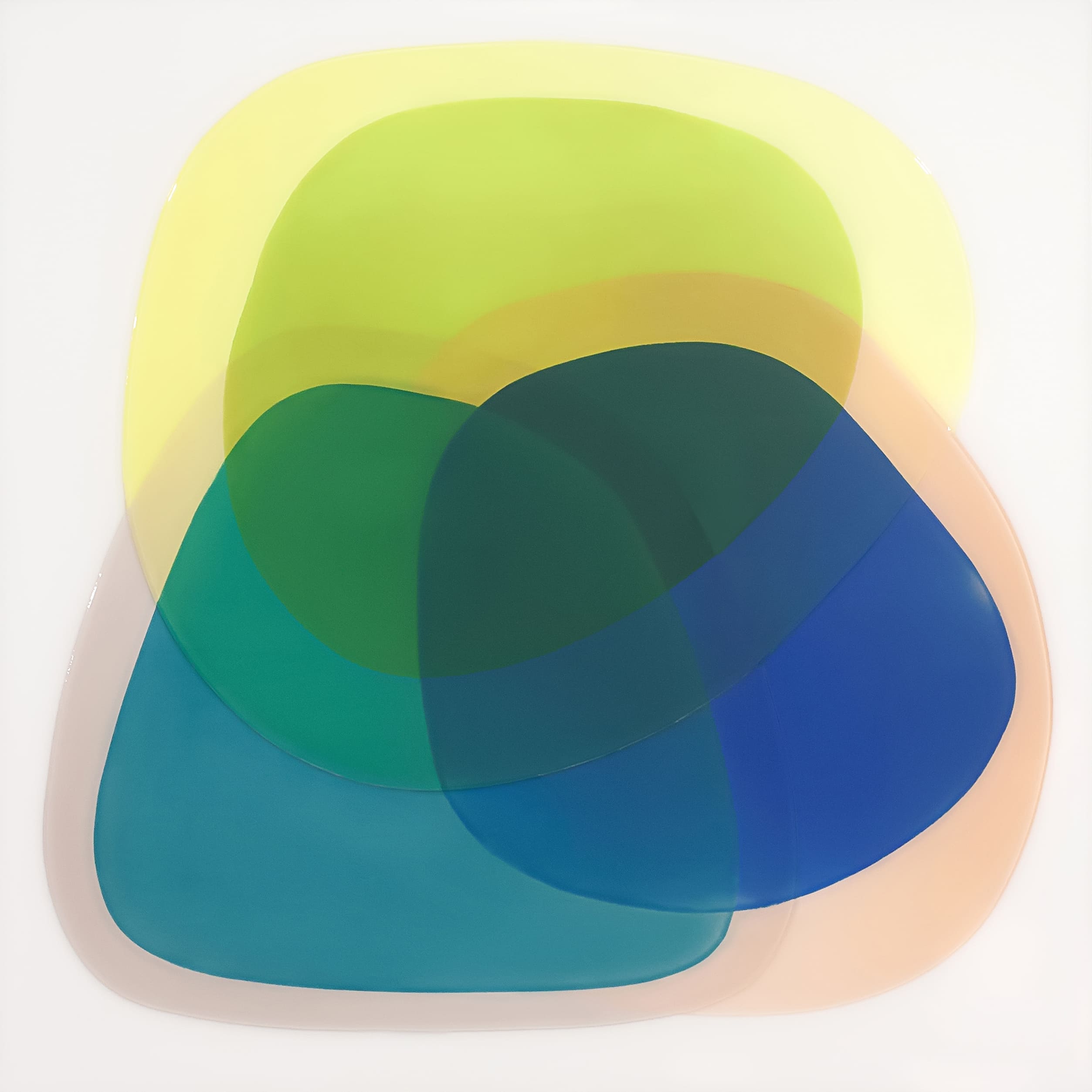 RUBEN ARTIST - Underwater 5060 - UnderWater Layered Resin in Green Blue and Yellow