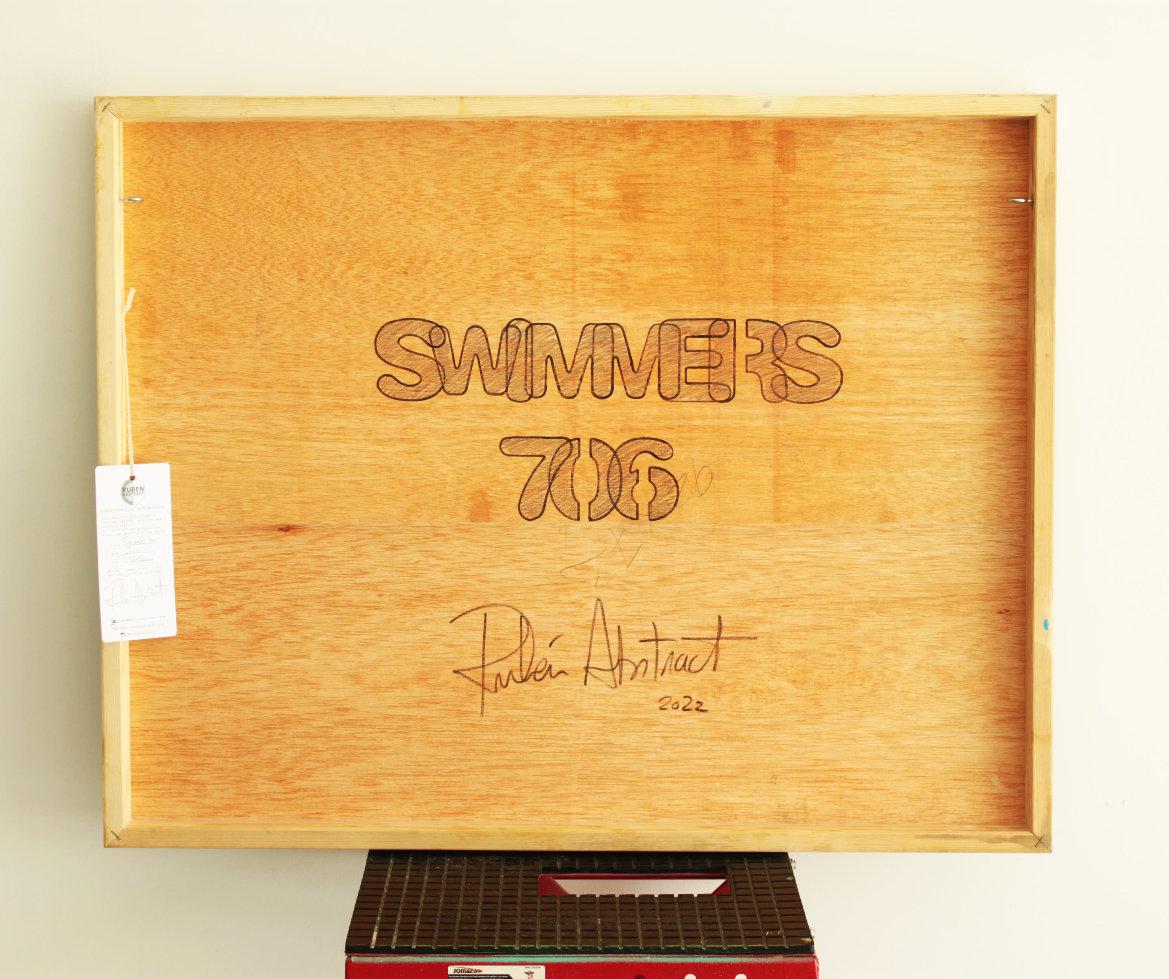 RUBEN ARTIST - Swimmers 706 - Swimmers Ocean Spectrum Flow Rainbow Tides Contemporary Art RUBEN ARTIST - Swimmers 706 - Swimmers Ocean Spectrum Flow Rainbow Tides Contemporary Art